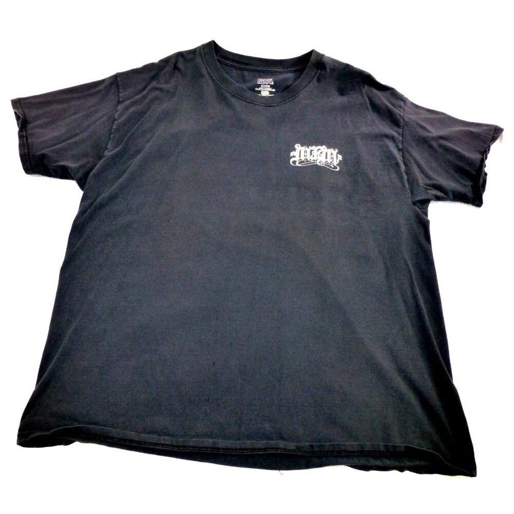 VTG Mirror Monsters Biker Graphic Ryzart Hanes Beefy-T Black Shirt Mens XL